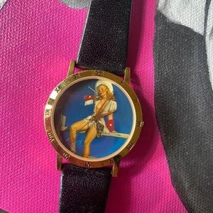 Vintage pinup cowgirl watch